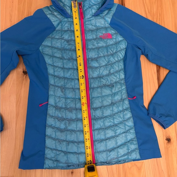 EUC The North Face Lightweight Thermoball Full Zip Teal Hooded Women's Jacket Sm - Picture 8 of 10